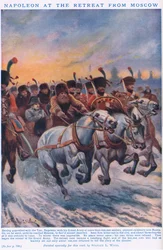 Napoleon beim Rückzug aus Moskau 1812